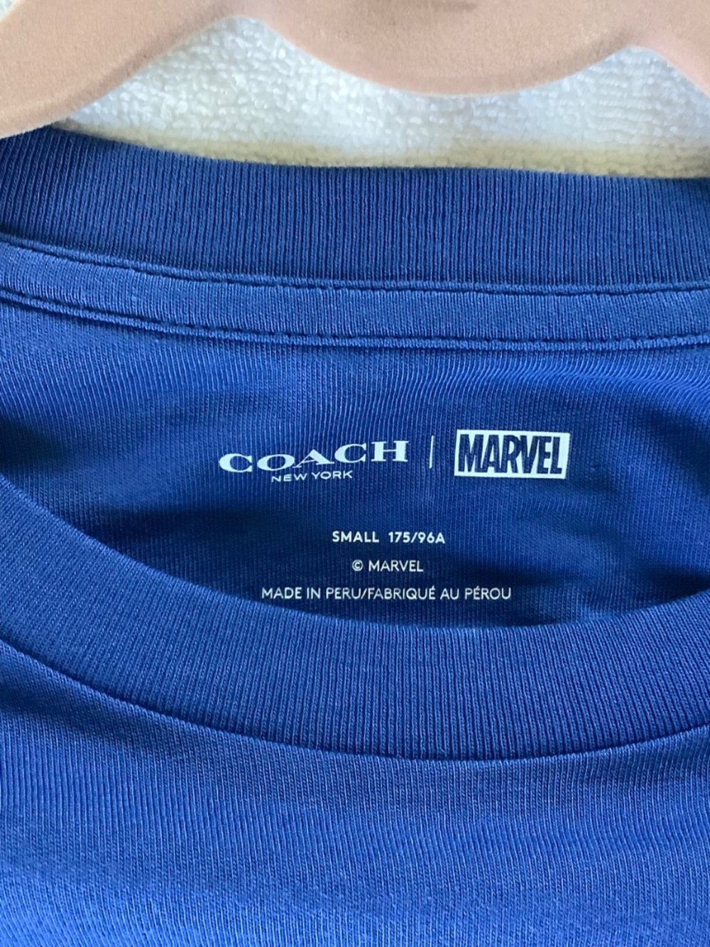 Coach X Marvel Captain America Retro C Tee Shirt Blue Size S - Picture 12 of 14